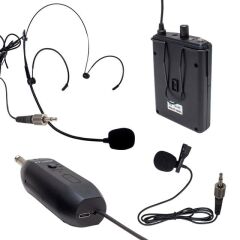 Magicvoice Mv-19599 UHF Kablosuz Enstrüman Uyumlu Jack Girişli İkili Mikrofon Set