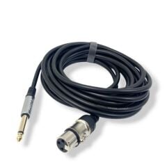 6.35 XLR FM Siyah 5mt Mikrofon Kablosu G-527C (AVD-243)