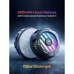 SPRANGE SR-MC7 RGB Aydınlatma Manyetik 3 Kademeli 8*5*4cm Telefon Soğutucu