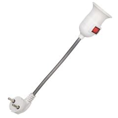 LedX DY-112 Prizden E27 Duya Dönüştürücü 26cm Spiralli Anahtarlı Duy