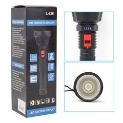 POWERMASTER L-826 USB'Lİ ŞARJLI 3 KADEMELİ 500 LÜMEN LEDLİ EL FENERİ