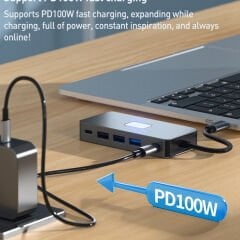 POWERMASTER PM-25078 7 IN USB-C HUB HDMI USB 3.0 TYPE-C ÇOKLAYICI DAĞITICI