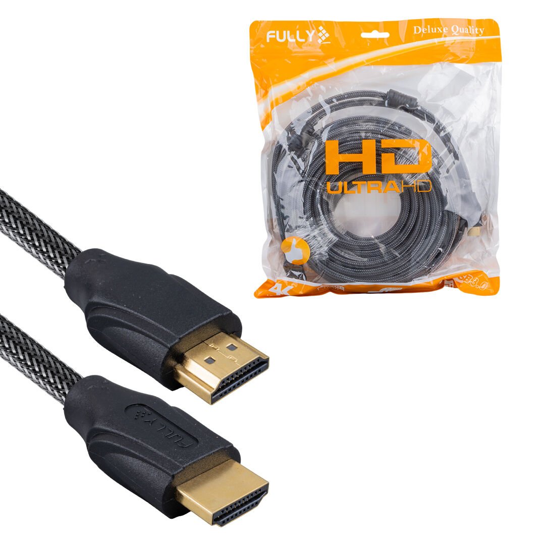 FULLY G-507E 15 METRE ÖRGÜLÜ GOLD UÇLU HDMI KABLO (AVD-229)