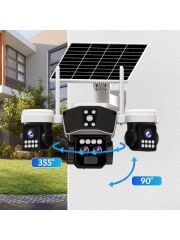 O-Kam 9095 12MP 10X Zoom 4 Lens 3 Ekran UltraHD 4G Solar Akıllı Güvenlik Kamerası