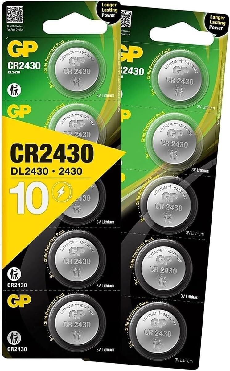 GP CR2430 3 VOLT LİTYUM PİL * CR 2430 - 2CPU5 (GPPBL2430054)(10'Lu PAKET)