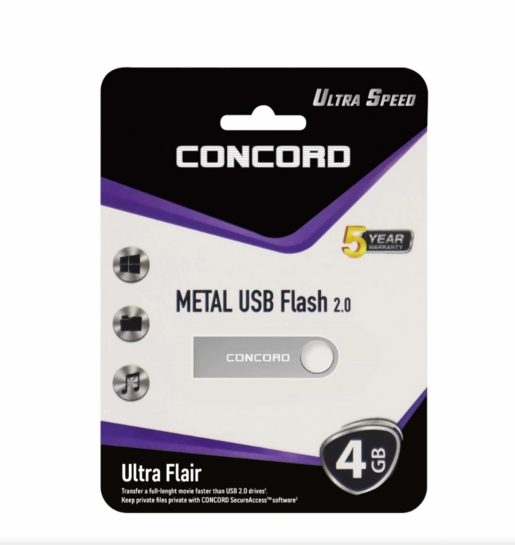 CONCORD C-U4 Usb Flash Bellek Metal Ultra Flair 4GB