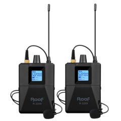 ROOF R-2200 UHF 2 YAKA KABLOSUZ TELSİZ MİKROFON SETİ