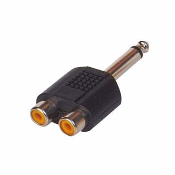 6.3 MM MONO ERKEK / 2 RCA DİSİ CEVİRİCİ JACK