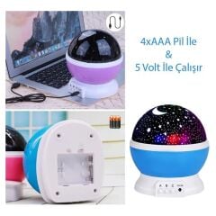 Starmaster KLC-03 Yıldız Yansıtmalı Küre Tip Gece Lambası