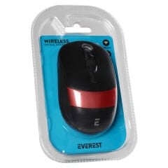 Everest SM-18 Usb Siyah/Kırmızı 2.4Ghz Optik Kablosuz Mouse