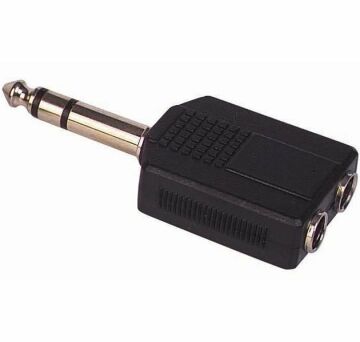 6.3 MM STEREO ERKEK / 6.3 MM STEREO DİSİ X 2 CEVİRİCİ JACK