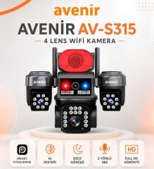 Avenir AV-S315 12 MP 4 KAMERALI PTZ WİFİ KAMERA