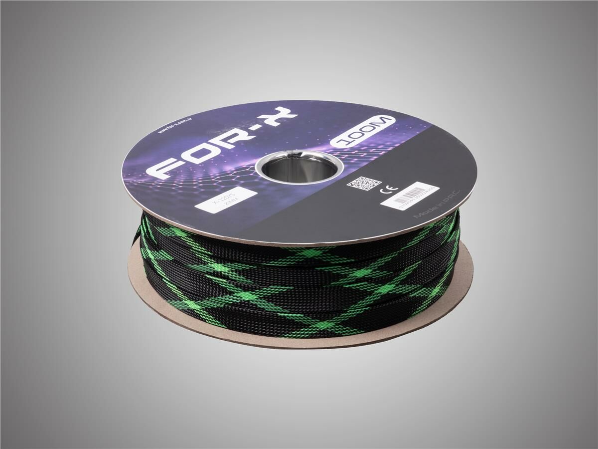 FOR-X X-120YS YEŞİL-SİYAH 20MM 100 METRE KABLO ÇORABI