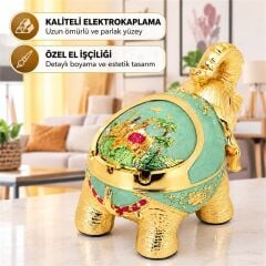 Sunup SN-38890 Su Yeşili Renginde Fil Figürlü Küllük