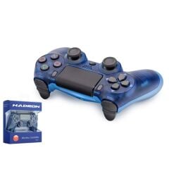 HADRON HD-323F PS4 Uyumlu Kablosuz GamePad Oyun Kolu - Şeffaf Mavi