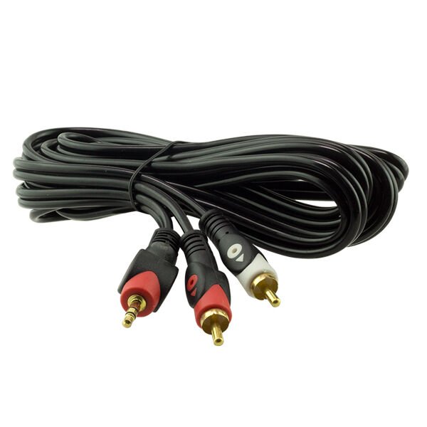 2 RCA ERKEK + 3.5 MM STEREO ERKEK GOLD 3 METRE 1.KALİTE KABLO (AVD-162)