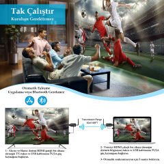 EGB-5555 5.8G KABLOSUZ HDMI GÖRÜNTÜ AKTARICI 50 METRE MESAFELİ WİRELESS UZATICI