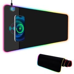 POWERMASTER PM-25115 XL RGB GAMİNG MOUSE PAD WIRELESS TELEFON ŞARJ DESTEKLİ 14 MODLU 300X800X4MM