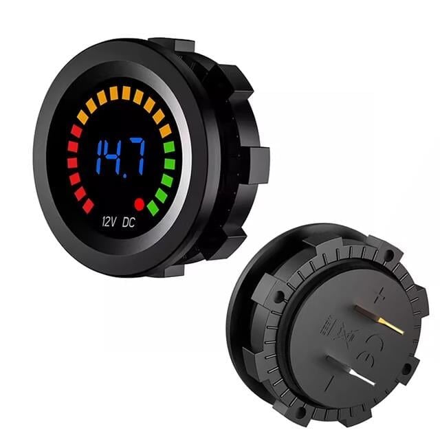 PowerMaster IC-230E 6-18 Volt Voltmetre Pano Tipi Akü Göstergeli 28 Mm