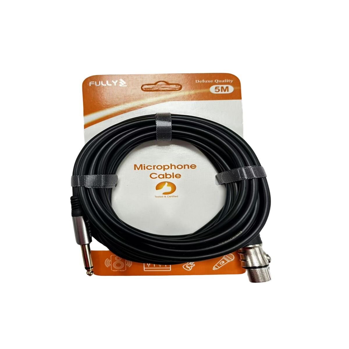 FULLY G-527C 6.35 XLR FM Siyah 5mt Mikrofon Kablosu