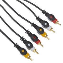 PowerMaster PM-11587 3 RCA TOS 20 Metre Kablo Video Audio Stereo Ses