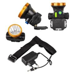 PowerMaster PM-4524 Power Ledli Su Geçirmez Şarjlı Balıkçı Kafa Feneri