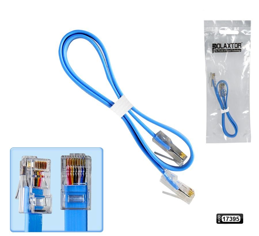 CAT6 PATCH NETWORK ETHERNET KABLO SLİM 30CM (AVD-49)