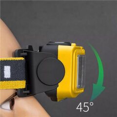 Powermaster S03 Sarı 10 Watt Sensörlü 11 Işık Modlu 24 Beyaz Smd + 6 Kırmızı Smd + 1 Power Ledli Kafa Lambası