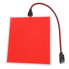 Powermaster PM-37728 100x100mm Elektrominesans (EL) 3V Led Panel Kırmızı Aydınlatmalı Esnek Yapı