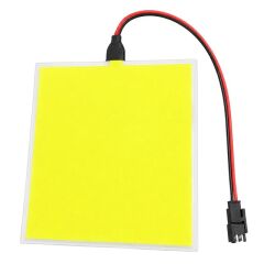Powermaster PM-37725 100x100mm Elektrominesans (EL) 3V Led Panel Sarı Aydınlatmalı Esnek Yapı