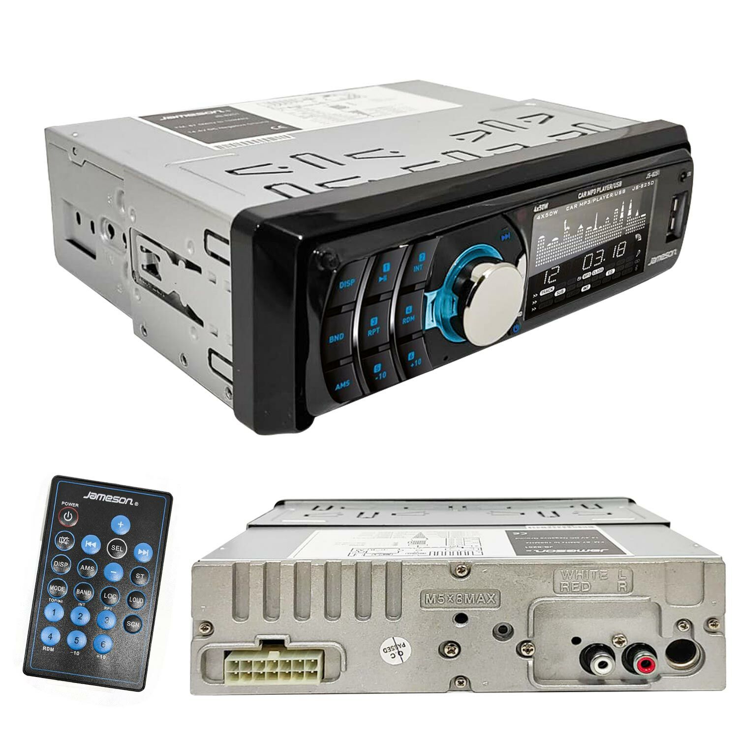 OTO TEYP 4X50W USB/SD/FM/AUX ÇIKMA KAFA JAMESON JS-8251
