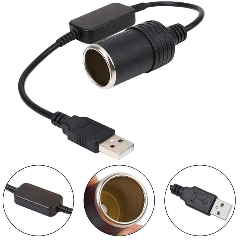 PM-5726 USB 2.0 5 VOLT - 2 AMPER TO 12 VOLT - 0.8 AMPER ARAÇ ÇAKMAK FİŞİ DİŞİ ÇEVİRİCİ (AVD-172)
