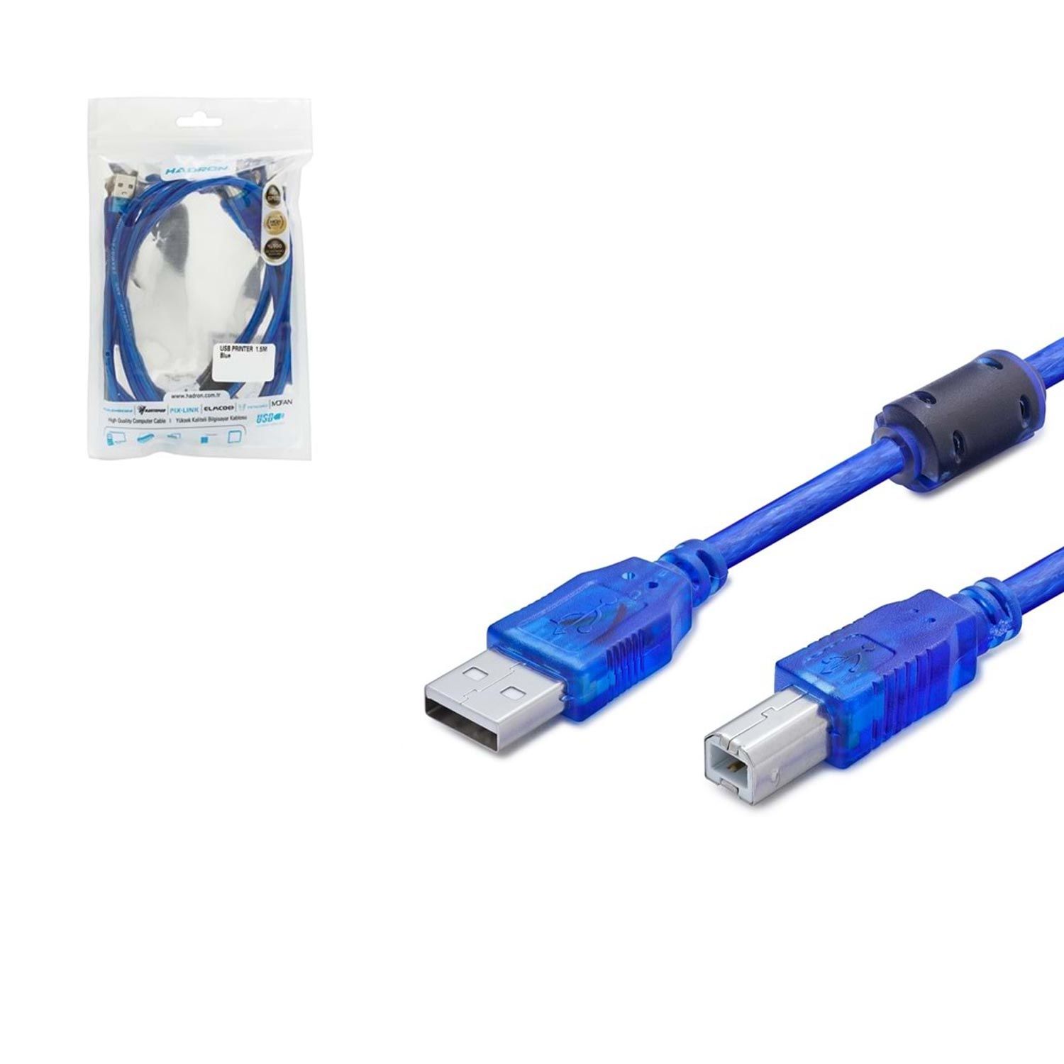 YAZICI KABLOSU USB 1.5MT HADRON HDX-7501 (AVD-112)