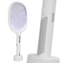 Asonic AS-A25 1200mAh 3000V Çıkış UV Mavi Işıklı Şarjli Masaüstü Raket Sinek Öldürücü