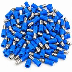 PowerMaster PM-39062 1,5-2,5mm2 Kesit 21,5x4x5,5mm Soket Mavi İzoleli Kablo Pabucu (100'lü Paket)