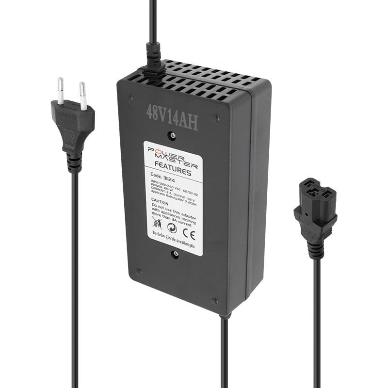 POWERMASTER PM-31124 48 VOLT - 20 AMPER ELEKTRİKLİ BİSİKLET ŞARJ CİHAZI