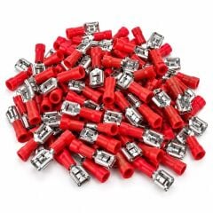 PowerMaster PM-39067 0,5-1,5mm2 Kesit 20x7x5mm Soket Kırmızı İzoleli Kablo Pabucu (100'lü Paket)