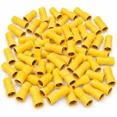 PowerMaster PM-39074 4-6mm2 Kesit 25x8x7mm Soket Sarı İzoleli Kablo Pabucu (100'lü Paket)