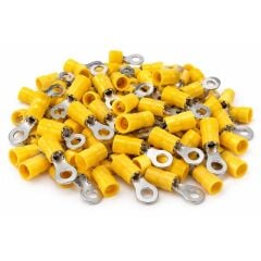 PowerMaster PM-39079 4-6mm2 Kesit 28x12x8mm Soket Sarı İzoleli Kablo Pabucu (100'lü Paket)