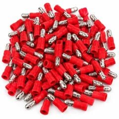 PowerMaster PM-39072 0,5-1,5mm2 Kesit 21x4x4mm Soket Kırmızı İzoleli Kablo Pabucu (100'lü Paket)