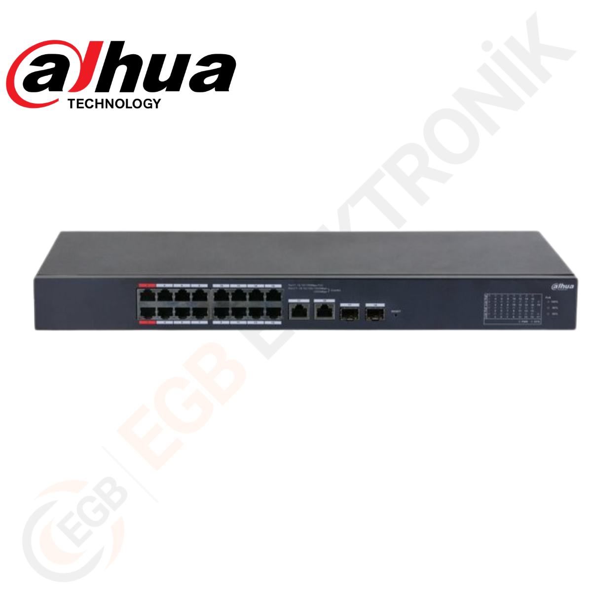 Dahua DH-CS4218-16ET-135 18-Port Yönetilebilir 16 Port PoE Bulut Switch