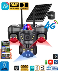 O-KAM 8050 3 LENS 4G SOLAR KAMERA MAVİ KIRMIZI IŞIKLI