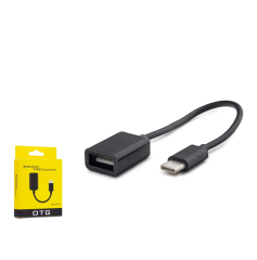 HADRON HDX-1015 TYPE-C (M) TO USB (F) KABLO OTG SİYAH