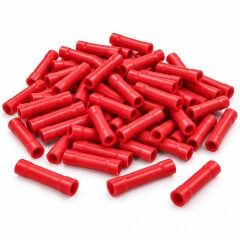 PowerMaster PM-39065 0,5-1,5mm2 Kesit 25x6x4mm Soket Kırmızı İzoleli Kablo Pabucu (100'lü Paket)