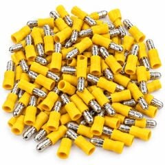 PowerMaster PM-39082 4-6mm2 Kesit 25x7x5mm Soket Sarı İzoleli Kablo Pabucu (100'lü Paket)