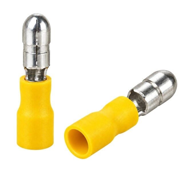 PowerMaster PM-39082 4-6mm2 Kesit 25x7x5mm Soket Sarı İzoleli Kablo Pabucu (100'lü Paket)