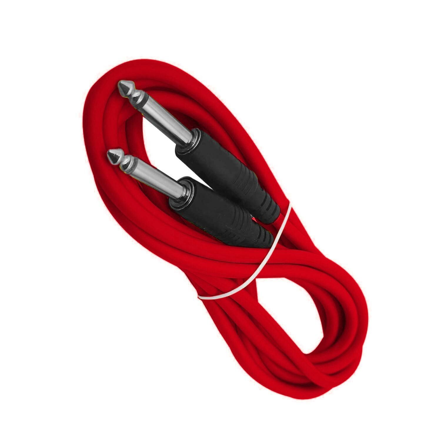 EATECH Anfi Uzatma Kablosu 6.3mm Mono 1.5 Metre Kırmızı