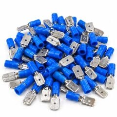 PowerMaster PM-39061 1,5-2,5mm2 Kesit 22x6x6mm Soket Mavi İzoleli Kablo Pabucu (100'lü Paket)