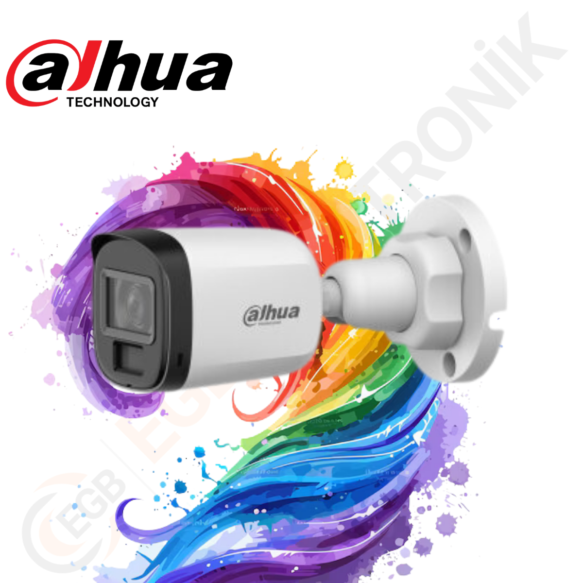Dahua HAC-B1A51P-U-IL 3.6MM Renkli 5MP Akıllı Çift Işıklı HDCVI AHD Bullet Kamera