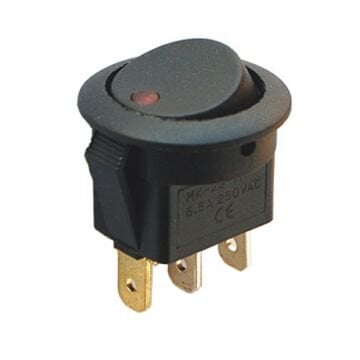 IC-132 YUVARLAK NOKTA ISIKLI ON-OFF 3 PIN 220 VOLT ANAHTAR